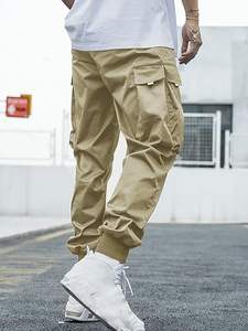 Pantalones Deportivos Cargo de Alta Gama para Hombre, Estilo Techwear, con Bolsillos con Solapa, Cordón Ajustable, Elásticos, Casuales - Product Image 6