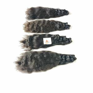 เครื่องมัดผมมนุษย์แบบสองชั้นสีดำสำหรับผู้หญิงสีดำธรรมชาติแบบไม่ได้ผ่านกระบวนการจัดแนวหนังกำพร้า - Product Image 4