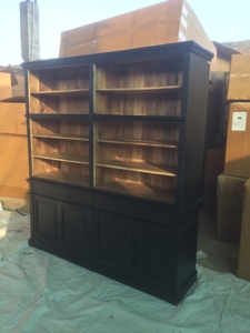 Armoire de cuisine en bois de manguier massif, marque chêne indien, design moderne, finition bicolore, meubles artisanaux, modèle IOD327 - Product Image 2