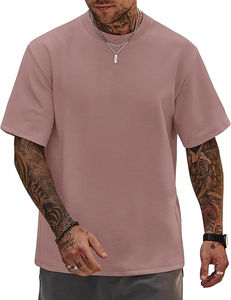 Mens Oversized Heavyweight 100% Cotton Crew <b>Neck</b> Summer Thick Tee Comfortable & Stylish Oversized T-Shirts for Men - Product Image 4