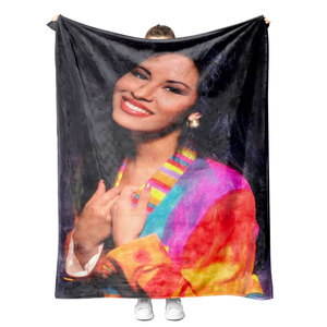 Manta Personalizada de Alta Calidad de la Cantante Selena Quintanilla, Mejor Precio al por Mayor, Manta con Estampado Personalizado con Logotipo - Product Image 2