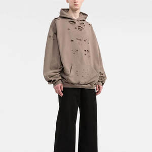 Sudadera con capucha desgastada de algodón 100% de calidad superior de última colección para hombre Impresión digital única para invierno - Product Image 1