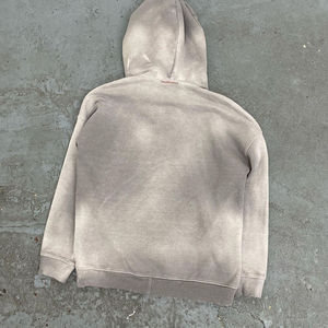 Sweat à capuche en molleton lourd à fermeture éclair pour homme, personnalisé par le vendeur, uni, écologique, délavé, longueur standard, hiver, hip-hop - Product Image 2