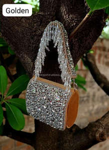 New Arrival Stunning Handmade Embossed Heavy Pearl and Stone Work Multi Color Bridal <b>Evening</b> Purses Women Heavy Purse Sling <b>Bag</b> - Product Image 6