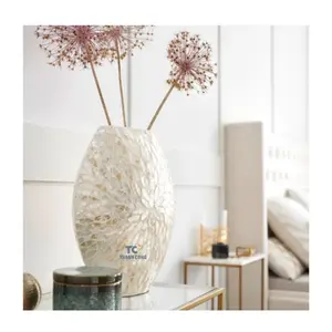 Hochwertige und trend ige Produkte für zu Hause Lack Perlmutt Vase Mosaik Material Vasen für Home Decor Blumenvase