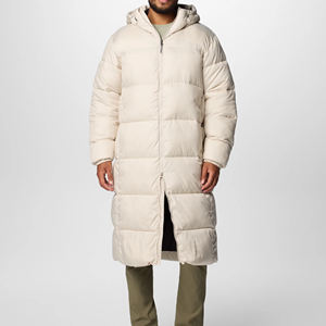 Chaqueta larga acolchada de invierno para hombre al por mayor de alta calidad, diseño de lujo con decoración larga y cuello con capucha - Product Image 3