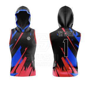 Ropa deportiva de equipo para hombres Sudadera con capucha sin mangas personalizada 7on7 Bandera Fútbol Sudadera con capucha sin mangas transpirable - Product Image 1