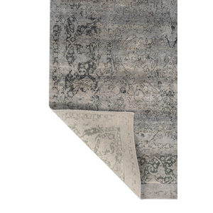 Gulmarg Ivory Hand Knotted Silk Rugs High Quality AKPS-13007 for Home Medallion Rectangle Pattern for Living Room or Bedroom - Product Image 5
