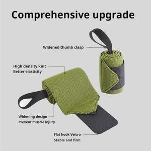 Bandes de maintien pour poignets en coton personnalisées avec soutien durable, préviennent les entorses pour la musculation et les tractions. - Product Image 3