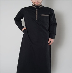Khamis árabe islámico hombres Jubbah en ropa islámica fábrica musulmana moda nuevo estilo ropa islámica árabe Thobe / Thawb - Product Image 5