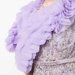 Plus Size Sleeveless Modest Cut-Out Cocktail <b>Party</b> Gown Floor-Length Silhouette <b>Prom</b> Evening Dress Organza Natural Pattern - Product Image 1