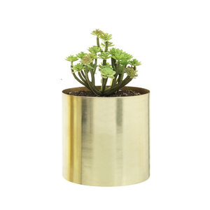 ชุดที่ปลูกต้นไม้ทองเหลืองชุบโลหะ2ชิ้นสำหรับตกแต่งบ้านสำหรับห้องนั่งเล่นห้องโถงโรงแรมสำนักงานสวน - Product Image 6