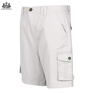 กางเกงขาสั้นคาร์โก้ผู้ชายทรงสบาย ราคาส่งจากโรงงาน สไตล์มิดไฮสตรีท ผ้าฝ้าย 100% ระบายอากาศ แห้งเร็ว ติดกระดุม - Product Image 2