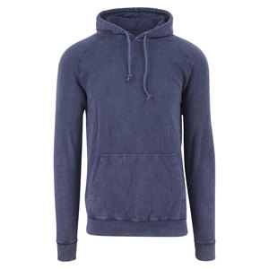 Solid-color Autumn-Winter High Street Retro Pure Cotton Distressed Edged Loose <b>Hoodie</b> for Men - Product Image 1