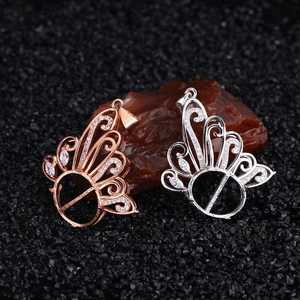 สร้อยคอจี้รูปไข่ขนาด8x10มม. ดีไซน์นกยูงสีเงินสเตอร์ลิง925ทึบ - Product Image 4