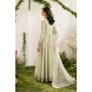 Conjunto de Traje para Mujer IZNIK-3PC con Dupatta de Seda Estampada y Pantalón, Vestido Estampado con Bordado-BIC-067 - Product Image 4
