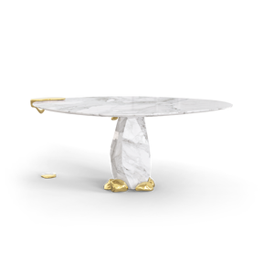 Contemporary Diamond Dining <b>Table</b> Set Rectangle Modern Home Furniture with Wood Stone Marble Glass Assembled for Parties - Product Image 2