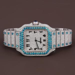 Reloj de Lujo con Diamantes Moissanite para Hombre, Joyería de Moda, Plata de Ley 925, Estilo Hip Hop, Movimiento Automático, para Negocios - Product Image 1