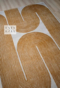 Alfombra de lana con mechones a mano de diseño Viper, estilo alto-bajo, Persa moderno para el suelo del hogar, para comedor, sala de estar, área de cocina - Product Image 6