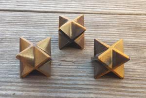 Estrellas Merkaba de Ojo de Tigre de 40-50 mm, Talladas a Mano, Piedras Preciosas de Cuarzo Ecológicas de Primera Calidad, Mascota de Feng Shui, Espiritual - Product Image 3