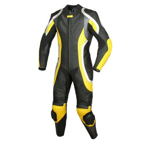 Costume de moto homme personnalisé de qualité supérieure en cuir véritable extérieur coupe-vent Sport vélo équitation maillot de course - Product Image 1