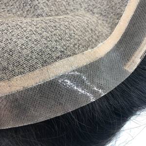 Perruques de cheveux humains pour hommes respirant Invisible cheveux courts perruque pour hommes avec fil de cheveux réels peut être teint et coiffé - Product Image 4