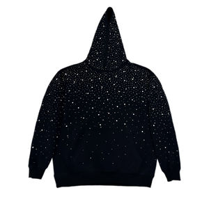 Nouveaux sweats à capuche pour hommes avec strass cousus, sur mesure, anti-rides, strass de haute qualité, sweats à capuche pour hommes en gros - Product Image 5