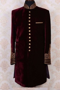 2022 Beautiful Decent Zardozi Embroidery Indo-Western Men's Party-Wear Wedding Dress <b>Pants</b> - Product Image 2