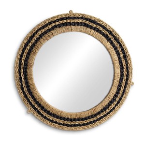 Espejo de Maquillaje de Paja de Hierba Marina al Precio Más Bajo, Espejos de Rafia Tejidos a Mano de Alta Calidad - Product Image 1