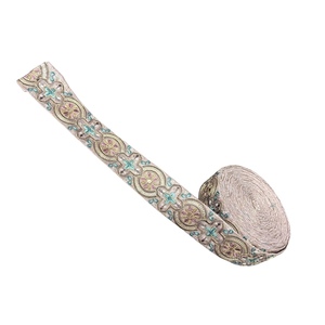 ริบบิ้นแฟนซีขอบลูกไม้ปักเลื่อมสำหรับคอชุดเดรส - Product Image 1