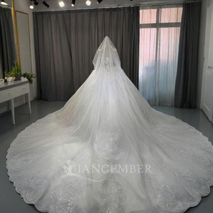 Robes de mariée Jancember OY016 vintage sans bretelles, ornées de sequins et de perles, pour femmes - Product Image 2