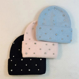 Gorro de Punto con Pedrería de Primera Calidad para Hombre, Servicio OEM, Cómodo, Transpirable y Ajustable, Gorros de Venta Caliente - Product Image 5