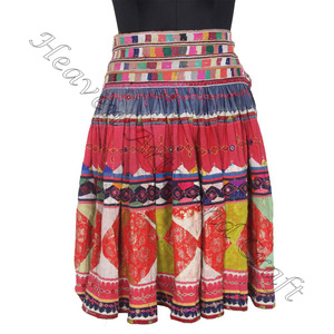 Ethnic Design Tribal Kutch Cotton Hand Embroidery Vintage Bohemian Banjara Skirts Banjara Skirt Rabari Collectible Banjara Skirt - Product Image 6