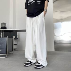 Pantalon formel élégant pour homme, couleur personnalisée, léger, en laine, tendance, coupe régulière, respirant, coupe-vent, mi-long - Product Image 2