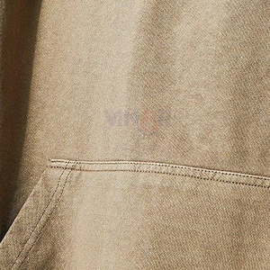 Customizable Winter Men's <b>Fleece</b> Hoodie 100% Cotton Heavy Hooded Oversized Drop Shoulder <b>Black</b> Logo Screen Print Distressed - Product Image 6