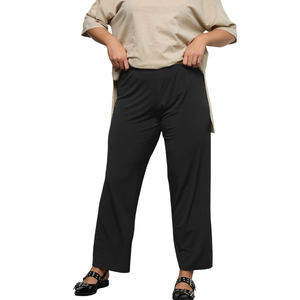 Pantalones de Yoga de Pierna Ancha de Talla Grande con Cintura Alta, Tela Elástica, Ajuste Relajado, Cómodos para Hacer Ejercicio, Ropa Deportiva Informal para Mujer - Product Image 6