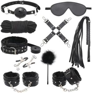 Yetişkin oyunu oyna Sm deri seks oyuncakları, Set peluş esaret BDSM çift seks esaret kiti seks oyuncak kadınlar için - Product Image 2