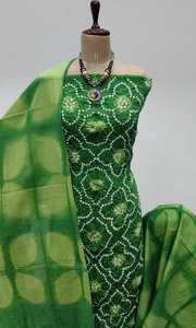 Bandhani palazzo ensemble satin bandhej kurta ensemble satin vêtements ethniques vêtements quotidiens bandhani costume doux satin traditionnel cravate teinture costume - Product Image 4