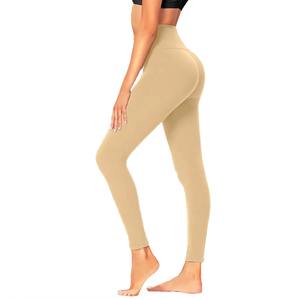 Femmes taille haute jambes droites Logo personnalisé taille haute pantalons de Yoga pour femmes classique respirant décontracté entraînement - Product Image 2