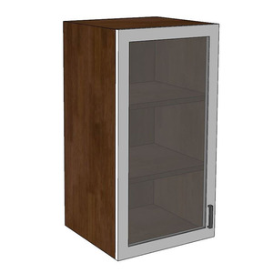 Armoires de cuisine au design moderne avec porte vitrée simple de 40 cm de large en bois massif TBT010 Panneau MDF - Product Image 4