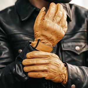 ถุงมือหนังแท้สำหรับขี่มอเตอร์ไซค์ใช้ได้ทั้งชายและหญิงถุงมือมอเตอร์ไซด์สำหรับแข่งรถมอเตอร์ไซด์ออกแบบโลโก้ได้ตามต้องการ - Product Image 4
