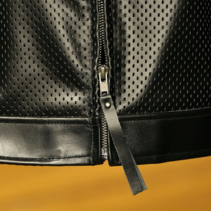 เสื้อกั๊กหนังแท้สำหรับผู้ชายเสื้อแจ็กเก็ตแขนกุดหนังวัวลำลอง - Product Image 6