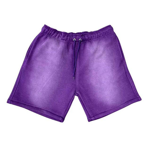 Pantalones cortos para hombre de algodón 100% peso pesado con serigrafía de logotipo personalizado, fabricante de pantalones cortos para correr lavados con ácido vintage a la venta - Product Image 6