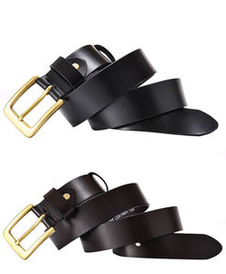 Cinturón de Diseñador de Moda con Hebilla de Acero Informal de Cuero Vacuno Genuino de Alta Calidad para Jeans - Product Image 4