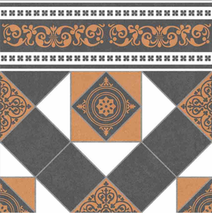 Model 50427-A Moroccan Design in 400X400 mm for Heavy Duty Outdoor Area With Supreme Strength - 12mm by NOVAC <b>CERAMIC</b> - Product Image 2