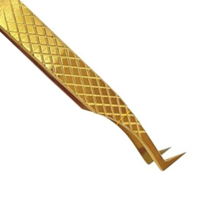Pinzas para Pestañas de Volumen con Punta de Fibra, Mango Cómodo Antimagnético de Acero Inoxidable Color Dorado, Hechas a Mano con Precisión, Precio al por Mayor - Product Image 5