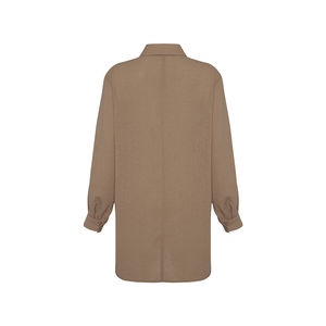 Chemise en popeline simple et élégante Camel Basic Bluz - Product Image 2