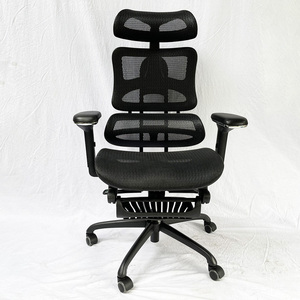 Chaise ergonomique contemporaine Rainbow avec dossier en maille réglable en hauteur et appui-tête - GSP-187SJD pour usage domestique, en tissu mousse PU - Product Image 4