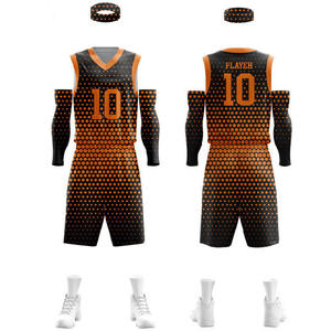 Vêtements de sport en polyester respirant imprimé par sublimation personnalisée en gros uniforme de basket-ball réversible double face - Product Image 4