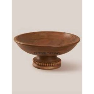 Eye Catching Look Most Unique Designer Gold Plated Metal Base For Round Shape Best Quality <b>Wooden</b> <b>Bowl</b> Kitchenware Supplies - Product Image 5